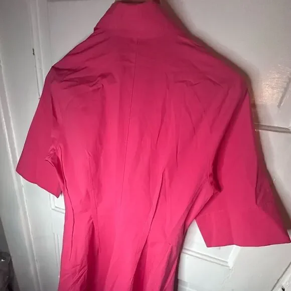 AntonelliNWTs Monaco Pink Front Button Midi Dress Size Medium